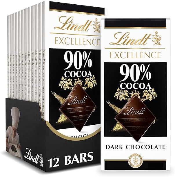 Lindt EXCELLENCE 90% Cocoa Dark Chocolate Bar, Dark Chocolate Candy, 3.5 oz. (12 Pack) by Lindt — Shop at Bazar