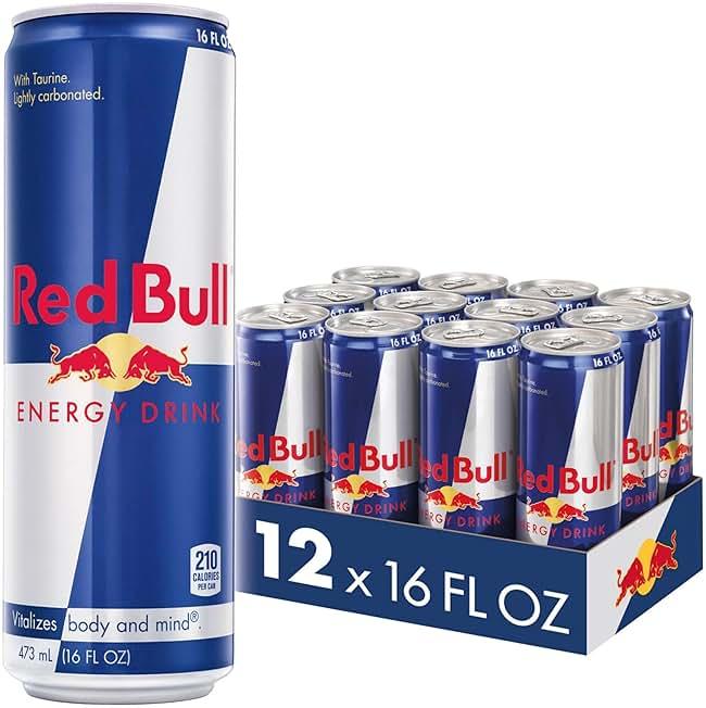 Red Bull Energy Drink with 151mg Caffeine plus Taurine & B Vitamins, 16 Fl Oz, Pack of 12 Cans by Red Bull — Shop at Bazar