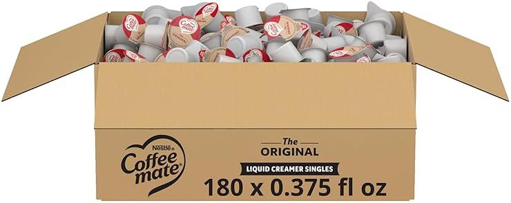 Nestle Coffee mate Coffee Creamer, Original, Liquid Creamer Singles, Non Dairy, No Refrigeration, 0.375 fl oz Tubs (Pack of 180) by Coffee Mate — Shop at Bazar