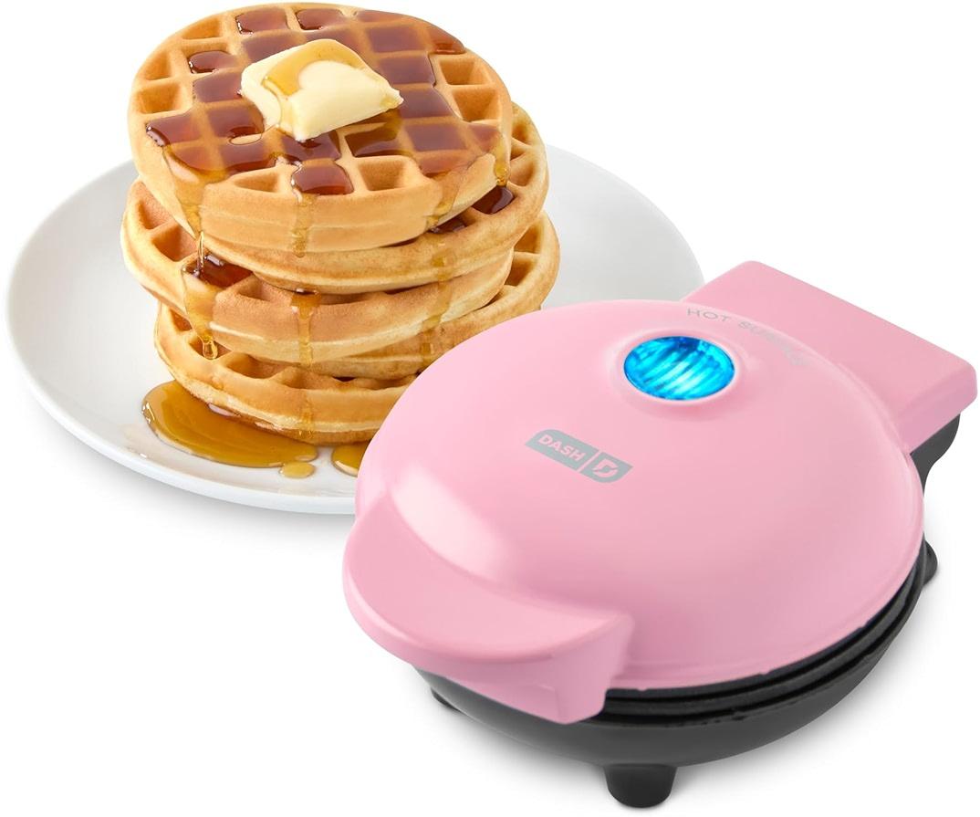 Dash Mini Waffle Maker- Compact Electric Iron for Creative Homemade Treats - PTFE nonstick surface - Easy-to-Clean - Perfect for Kids & Families - Pink by DASH — Shop at Bazar