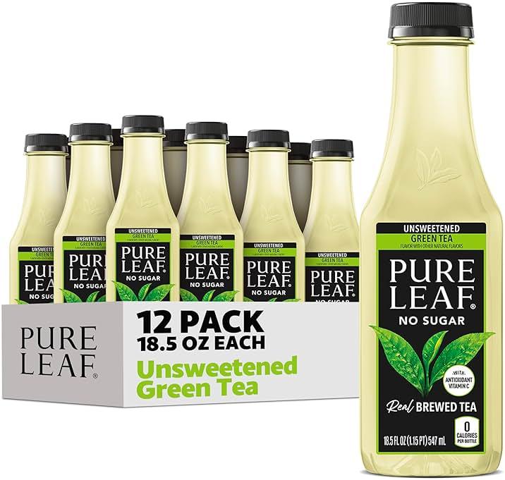 Pure Leaf Iced Tea, Unsweetened Green Tea, 18.5 fl Oz Bottles (Pack of 12) by Pure Leaf — Shop at Bazar