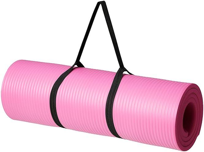 Amazon Basics Extra Thick Exercise Yoga Mat with Carrying Strap by Amazon Basics — Shop at Bazar