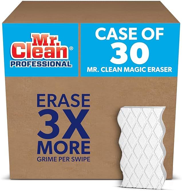 P&G Professional Magic Erasers from Mr. Clean Professional, Bulk Multi Surface Scrubber Cleans Tough Dirt and Grime with No Chemicals, Ideal for Hotels, Restaurants and Businesses (Case of 30) by P&G Professional — Shop at Bazar
