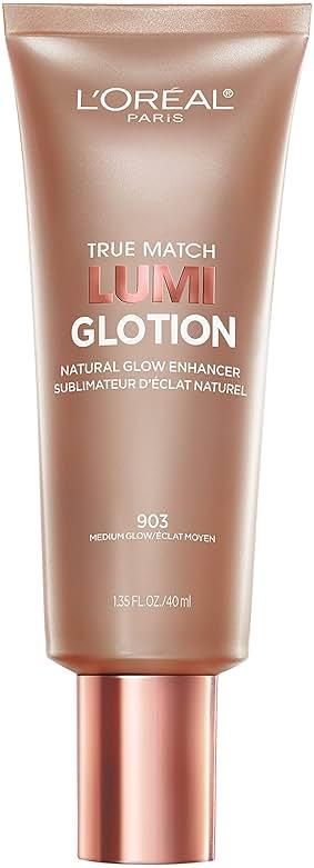 L'Oreal Paris Makeup True Match Lumi Glotion, Natural Glow Enhancer, Illuminator Highlighter, Bronzing Drops For a Sun-Kissed Glow, 903 Medium by L'Oreal Paris - Shop at Bazar
