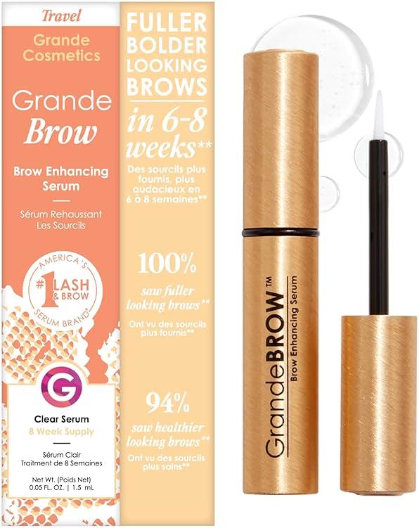 Grande Cosmetics GrandeBROW Brow Enhancing Serum For Fuller, Bolder, Looking Eyebrows - Brow Serum With Vitamins, Peptides, Antioxidants, Amino Acids, Cruelty-Free by Grande Cosmetics — Shop at Bazar