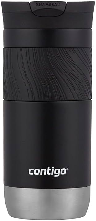 Contigo Byron Vacuum-Insulated Stainless Steel Travel Mug with Leak-Proof Lid Reusable Coffee Mug or Water Bottle BPA-Free 16oz Licorice Keeps Beverages Hot for 6 Hours or Cold for 12 Hours by Contigo - Shop at Bazar