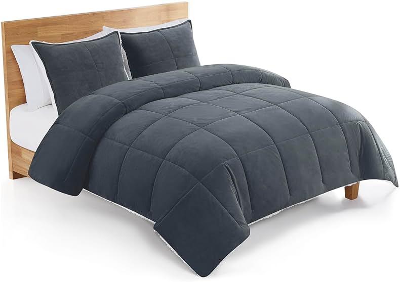 UGG Blissful Queen Comforter Set with 2 Pillow Shams, Reversible Fleece Bed Comforter, Ultra Warm Winter Bed Set, Down Alternative Bedding, Full/Queen Size, Imperial Blue by UGG — Shop at Bazar