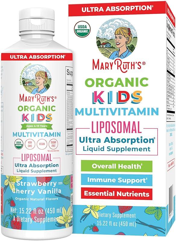 MaryRuth Organics Kids Multivitamin Liposomal | Vegan, Sugar-Free Vitamins for Kids | Ages 4+ | 2 Month Supply | 15.22 Fl Oz by MARYRUTH'S — Shop at Bazar