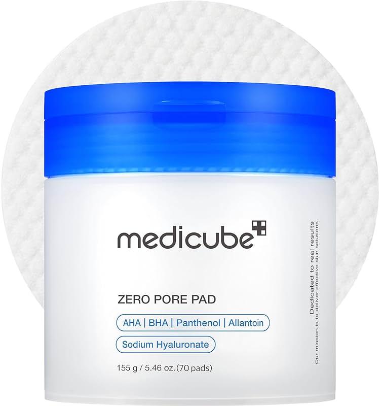 medicube Toner Pads Zero Pore Pad 2.0 | Dual-Textured Facial Pad for Exfoliation and Pore Care with 4.5% AHA Lactic Acid, 0.45% BHA Salicylic Acid | Ideal for All, Korean Skin Care, 70 Pads (1 Pack) by medicube — Shop at Bazar