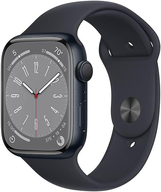 Apple Watch Series 8 [GPS, 45mm] - Midnight Aluminum Case with Midnight Sport Band, M/L (Renewed) by Apple — Shop at Bazar