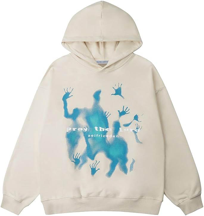 Aelfric Eden Graphic Hoodies Vintage Printed Hoodie Sweatshirt Casual Oversized Long Sleeve Streetwear Hooded Pullover by Aelfric Eden — Shop at Bazar