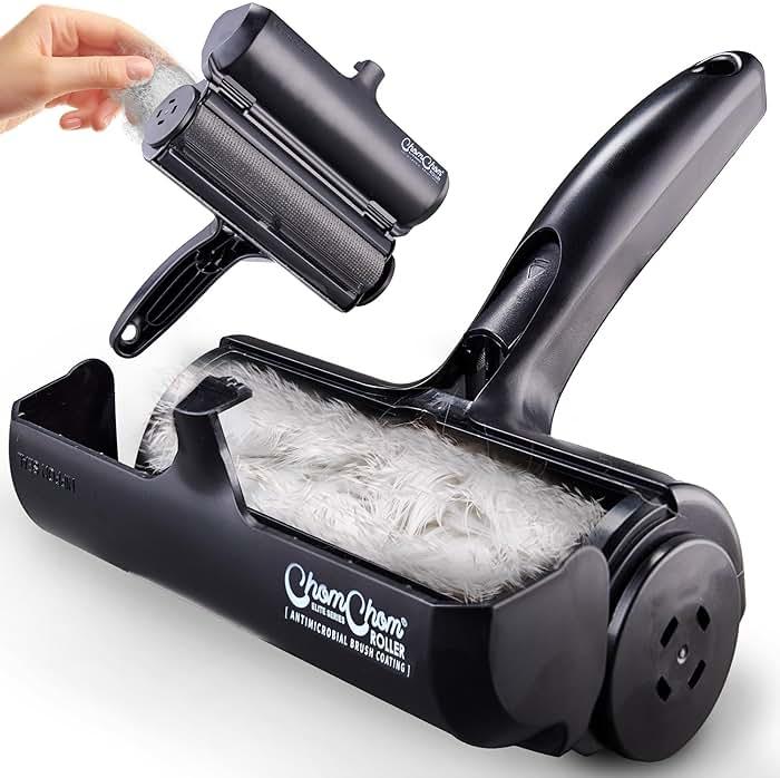 ChomChom Roller Pet Hair Remover – Original Size Reusable Lint Roller for Cat & Dog Hair on Furniture, Couch, Carpet, Car, Rugs & Bedding – Portable, Eco-Friendly (Black) by ChomChom Roller — Shop at Bazar