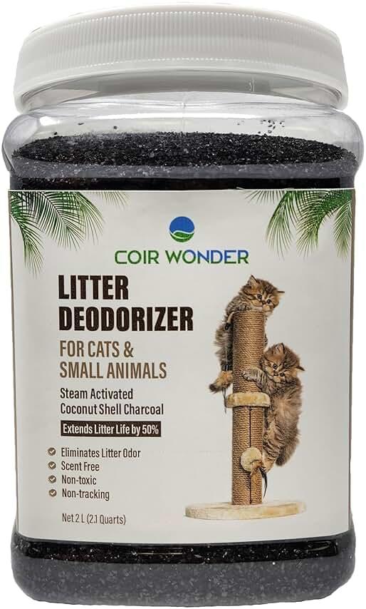 Coir Wonder Cat Litter Deodorizer – 2.2 Lb Activated Charcoal Carbon – Odor Eliminator for Litter Box, Chicken Coop, Small Animal Enclosures – Extends Litter Life – Natural Pet Odor Control Granules by Coir Wonder — Shop at Bazar