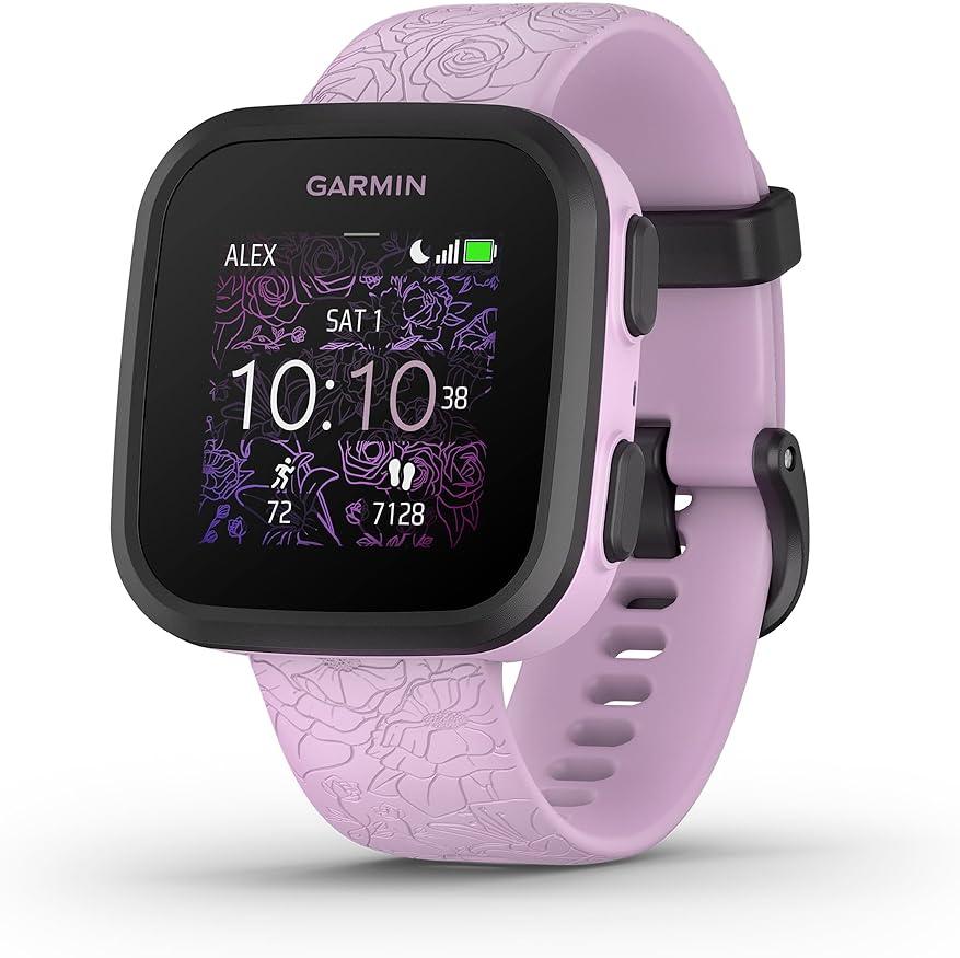 Garmin Bounce™, Kids Smartwatch, Two-Way Text and Voice Messaging, Location Tracking, Lilac Floral by Garmin — Shop at Bazar