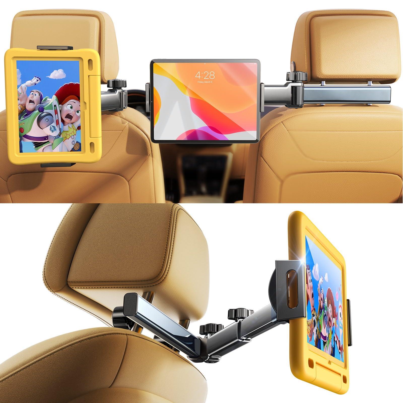 LISEN for iPad Holder Car Road Trip Essentials Travel Activities for Toddler Kids Gifts, Car Accessories for Women Moms Truck Interior 3in1 Tablet Holder for Back Seat Car Camping Headrest Organizer by LISEN — Shop at Bazar
