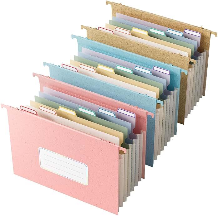 EcoStash Wheat Straw Expanding Hanging File Folders, 3 Color File Organizer, 1.2" Accordion Pockets, Large Capacity, Letter Size for Filing Cabinet, 100% BPA Free, Return to Nature, Healthy Living by EcoStash — Shop at Bazar