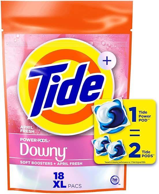 Tide Power PODs + Downy Laundry Detergent Pods, 18 Count, Soft Boosters + April Fresh by Tide — Shop at Bazar