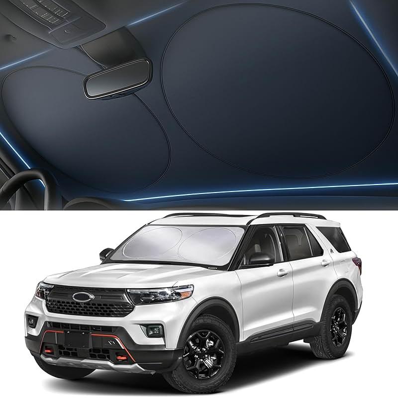 Foldable Car Windshield Sun Shade – 280T Thickened Reflective UV & Heat Shield with Storage Bag, Keeps Interior Cool, Universal Fit for Sedans, SUVs & Trucks – Medium (64" x 32") by Autovir — Shop at Bazar