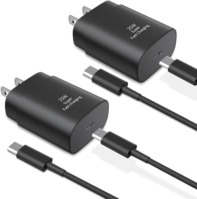 Type C Charger Fast Charging,2Pack 25W Super Fast USB C Charger Block with 6Ft USB C Cable Compatible with Samsung Galaxy S24 Ultra/S23/S22/S21/S20/Note 20/10,Pixel 6 5 4 Pro XL/iPhone 15 Series by Qntry — Shop at Bazar