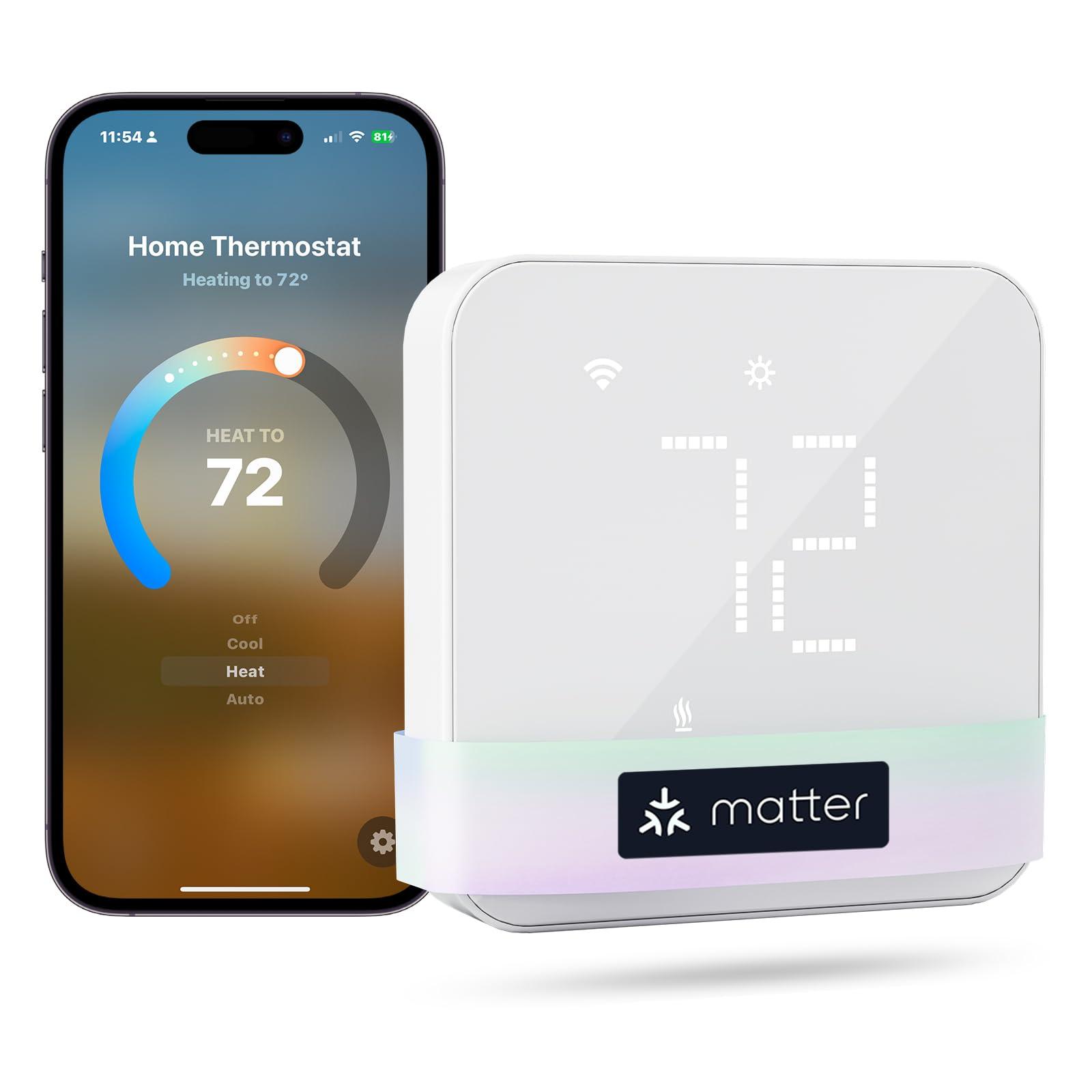 meross Smart Thermostat for Home, WiFi Thermostat Works with Matter, Alexa, Apple Home, Google Assistant, App & Voice Control, 7x24h Scheduling, Energy Saving, C-Wire Required (Not Included) by meross — Shop at Bazar