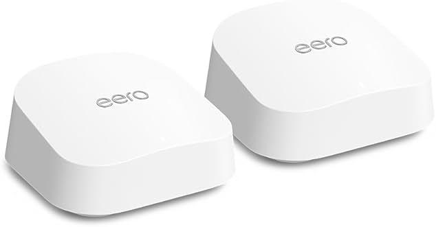 Amazon eero 7 dual-band mesh Wi-Fi 7 router (newest model) - Supports internet plans up to 2.5 Gbps, Coverage up to 4,000 sq. ft., 2-pack — Shop at Bazar