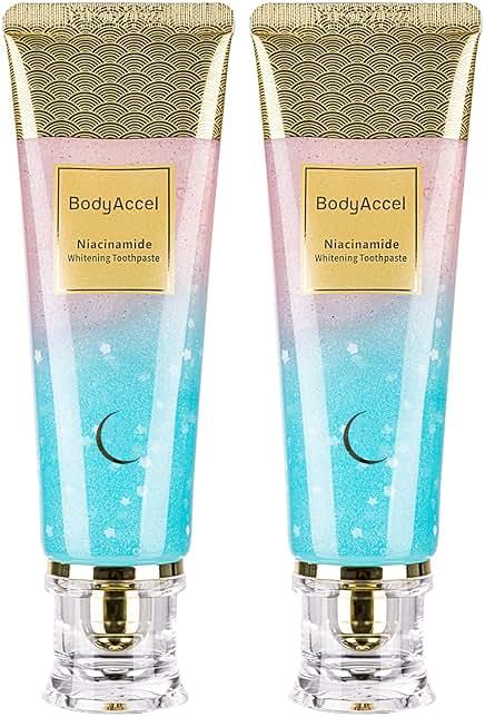 BodyAccel Niacinamide Whitening Toothpaste – Natural Whitening Toothpaste with Niacinamide, Gentle Formula for Brighter Teeth & Fresh Breath, 2-Pack (2) by BodyAccel — Shop at Bazar