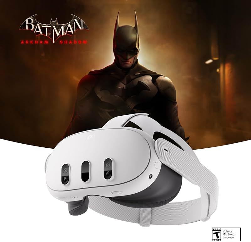 Meta Quest 3 512GB | Thirty Percent Sharper Resolution — 2X Graphical Processing Power — Play Without Wires — Get Batman: Arkham Shadow and a 3-Month Trial of Meta Horizon+ Included by Meta — Shop at Bazar