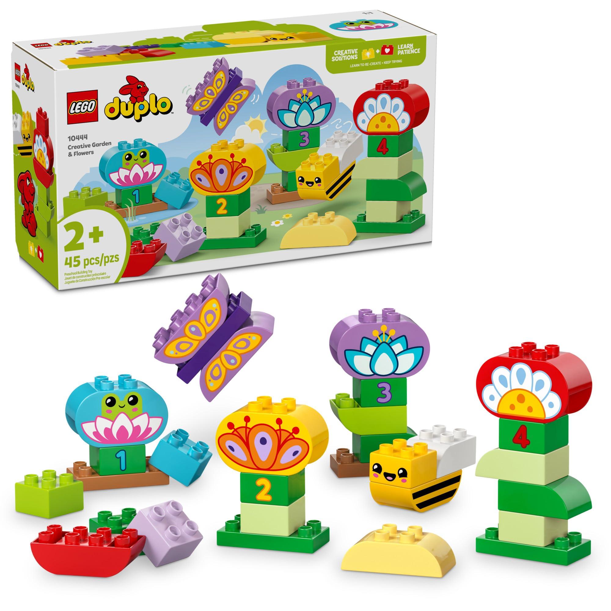 LEGO DUPLO Town Creative Garden & Flowers Building Toy Playset - Preschool Learning and Educational Flower Toy for Toddlers, Boys and Girls, Ages 2+ - Baby Gift Idea - 10444 by LEGO - Shop at Bazar