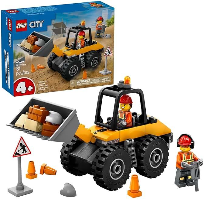 LEGO City Yellow Construction Wheel Loader Building Sensory Toy - Construction Vehicle Toy for Toddlers, Boys and Girls, Ages 4+ - Educational, Learning Gift Idea for Preschoolers - 60450 by LEGO — Shop at Bazar