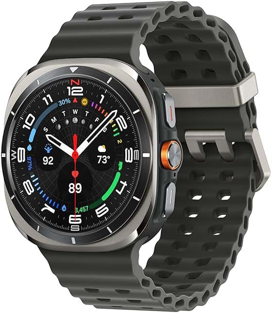 SAMSUNG Galaxy Watch Ultra 47mm LTE AI Smartwatch w/Energy Score, Wellness Tips, Heart Rate Tracking, Sleep Monitor, Fitness Tracker, GPS, 2024,Titanium Silver (Renewed) by Samsung - Shop at Bazar