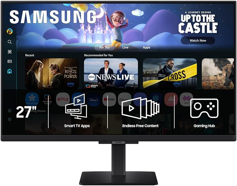 Samsung 27-Inch M5 (M50F) Series FHD Smart Monitor with Streaming TV, Speakers, HDR10, Gaming Hub, Multiple Ports, Workout Tracker, Vision Accessibility Tools, Black, LS27FM502ENXZA by Samsung — Shop at Bazar