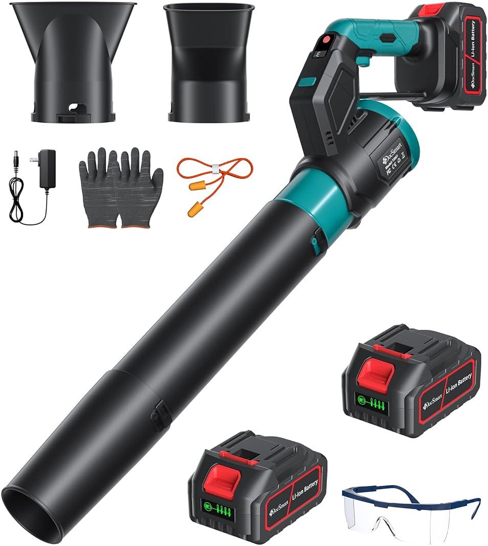5.2Ah Cordless Leaf Blower 750 CFM 220 MPH with 2 Pack Batteries Powered Electric Leaf Blower, Christmas Garden Tools for Lawn Care, Yard, Patio, Garage by DocSmart — Shop at Bazar
