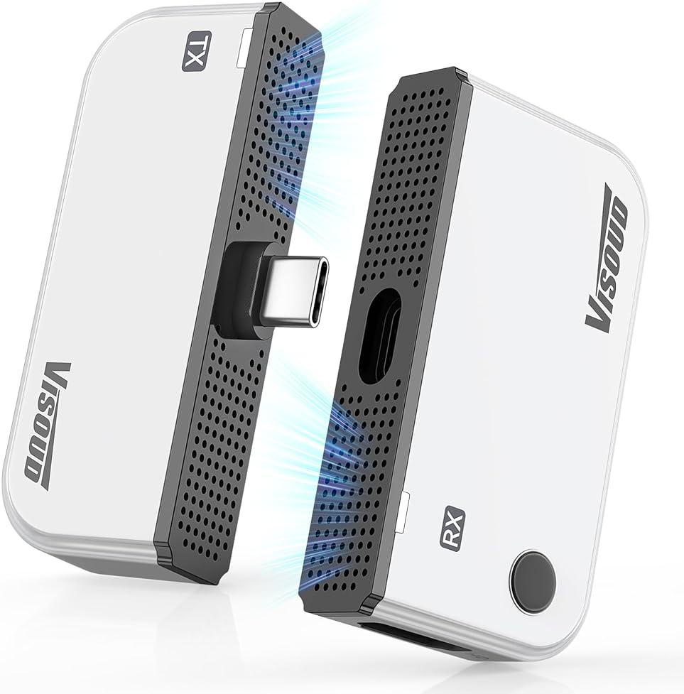 2026 Upgraded Type-C Wireless HDMI Transmitter & Receiver Kit 328FT/100M, 4K Input to 1080P@60Hz Output, Plug&Play, 5.8G+2.4G Video Audio from Phone/Tablet/Laptop/PC to Monitor/Projector/TV Box by Visoud — Shop at Bazar