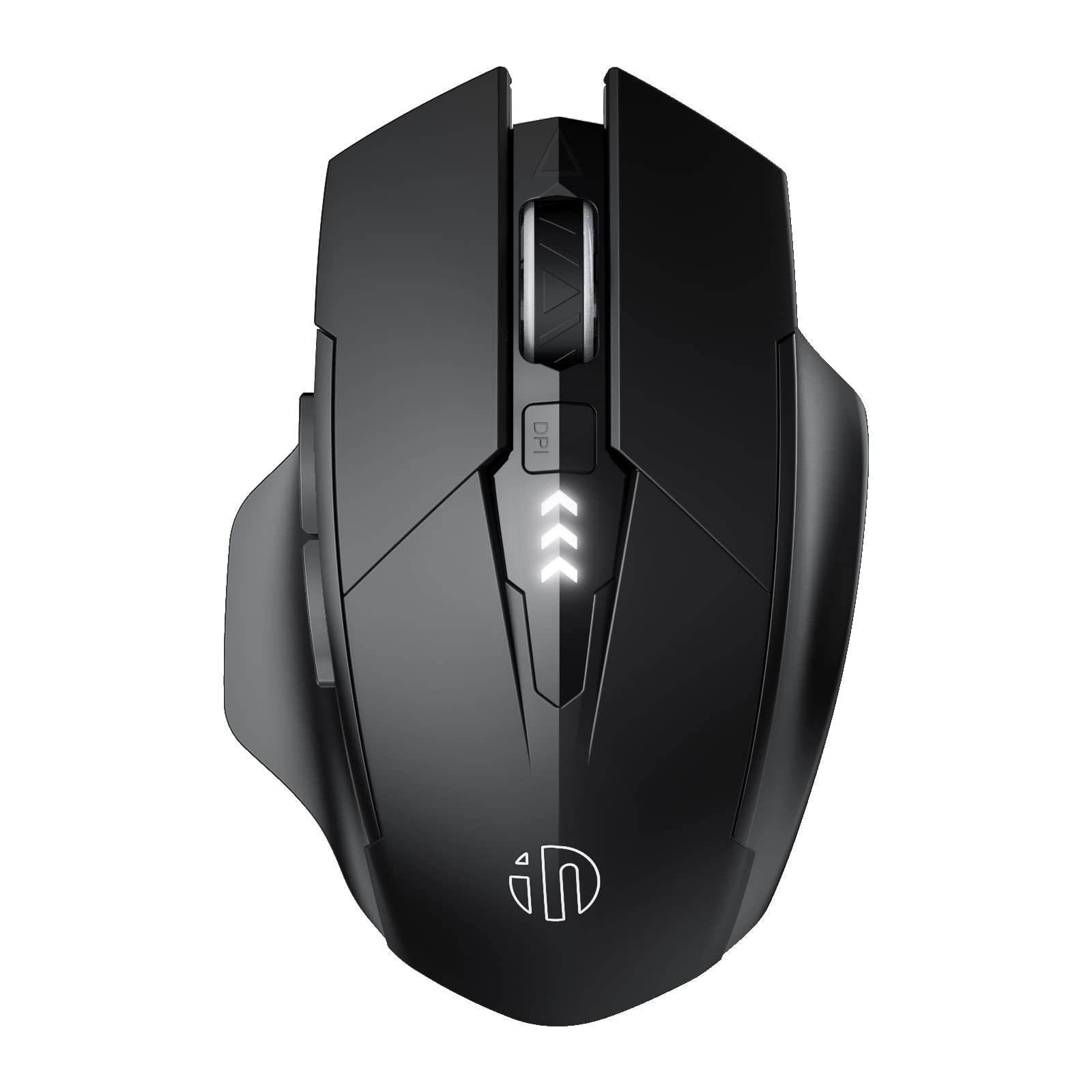 INPHIC Multi-Device Bluetooth Mouse, Upgraded Visible Battery, 2400 DPI, Silent Ergonomic Computer Wireless Mouse for Laptop, Mac, PC etc.