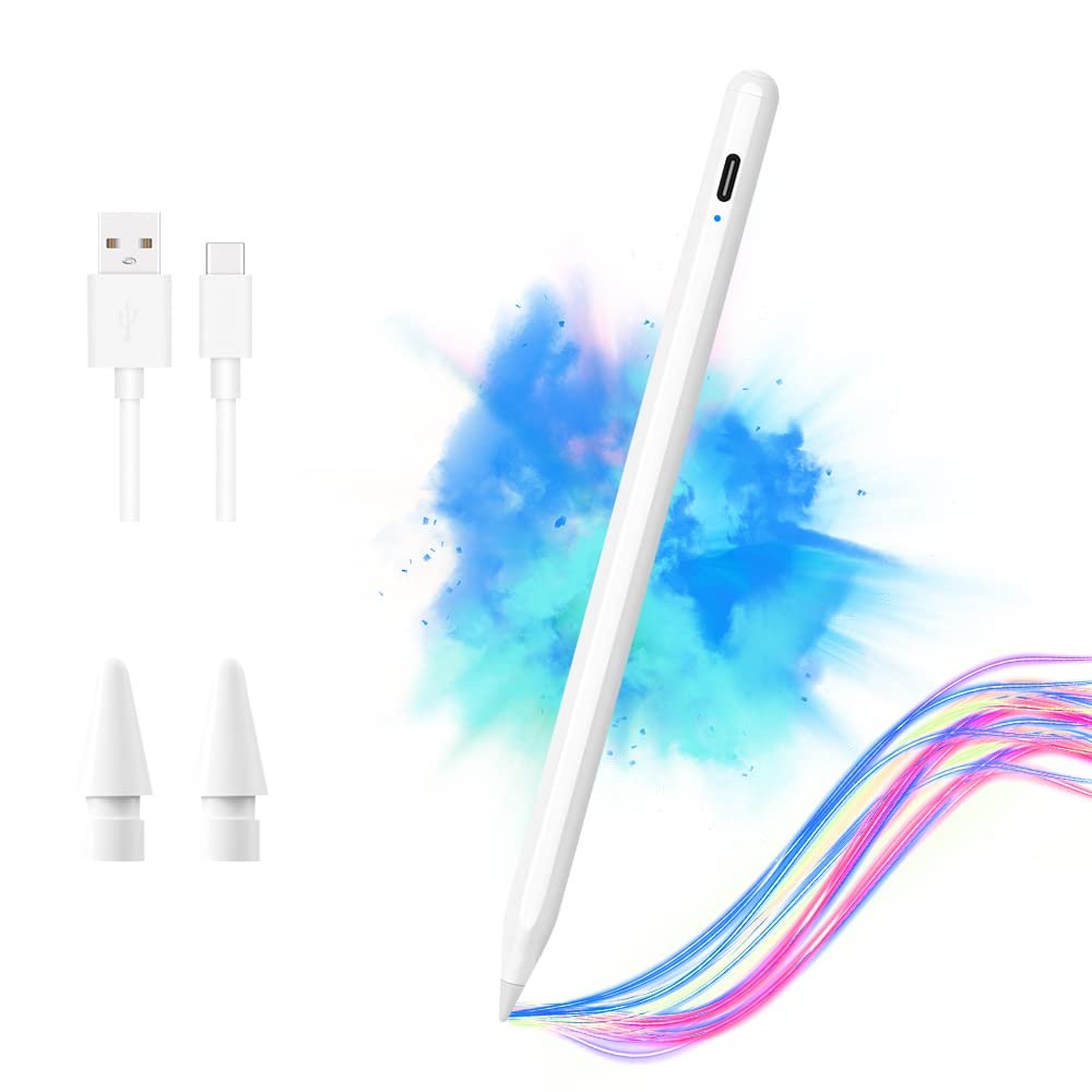 Stylus Pen for ipad with Tilt Sensitive & Palm Rejection, Active Pencil Compatible with Apple iPad Pro 11/12.9 Inch, iPad 6/7/8/9/10th Generation, iPad Air 3rd/4th, iPad Mini 5/6th Gen