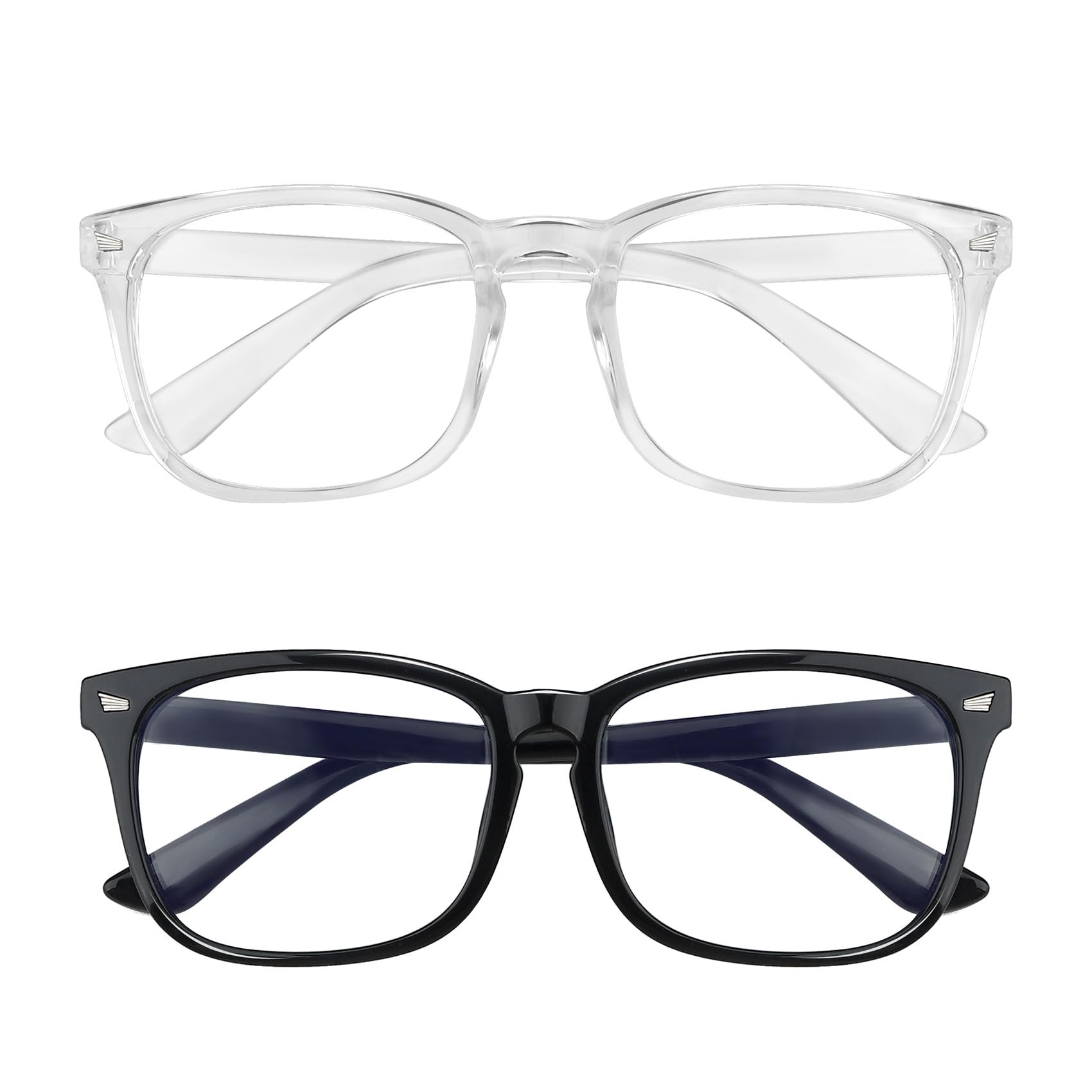 Yekepal Blue Light Blocking Glasses, 2 Pack Blue Light Glasses Men, Blue Light Glasses Women Eyeglasses Bluelight Eyestrain