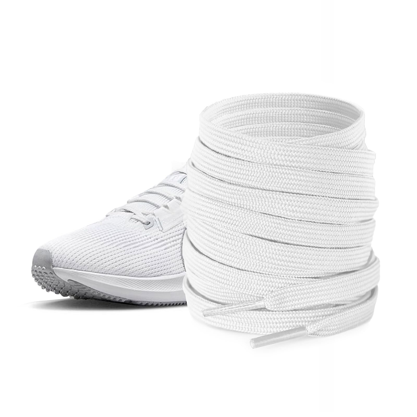 UamGlsob 1/4" Flat Running Shoe Laces for Nike Pegasus Sneakers, 6mm Durable Thin Running Shoelaces Replacement Strings