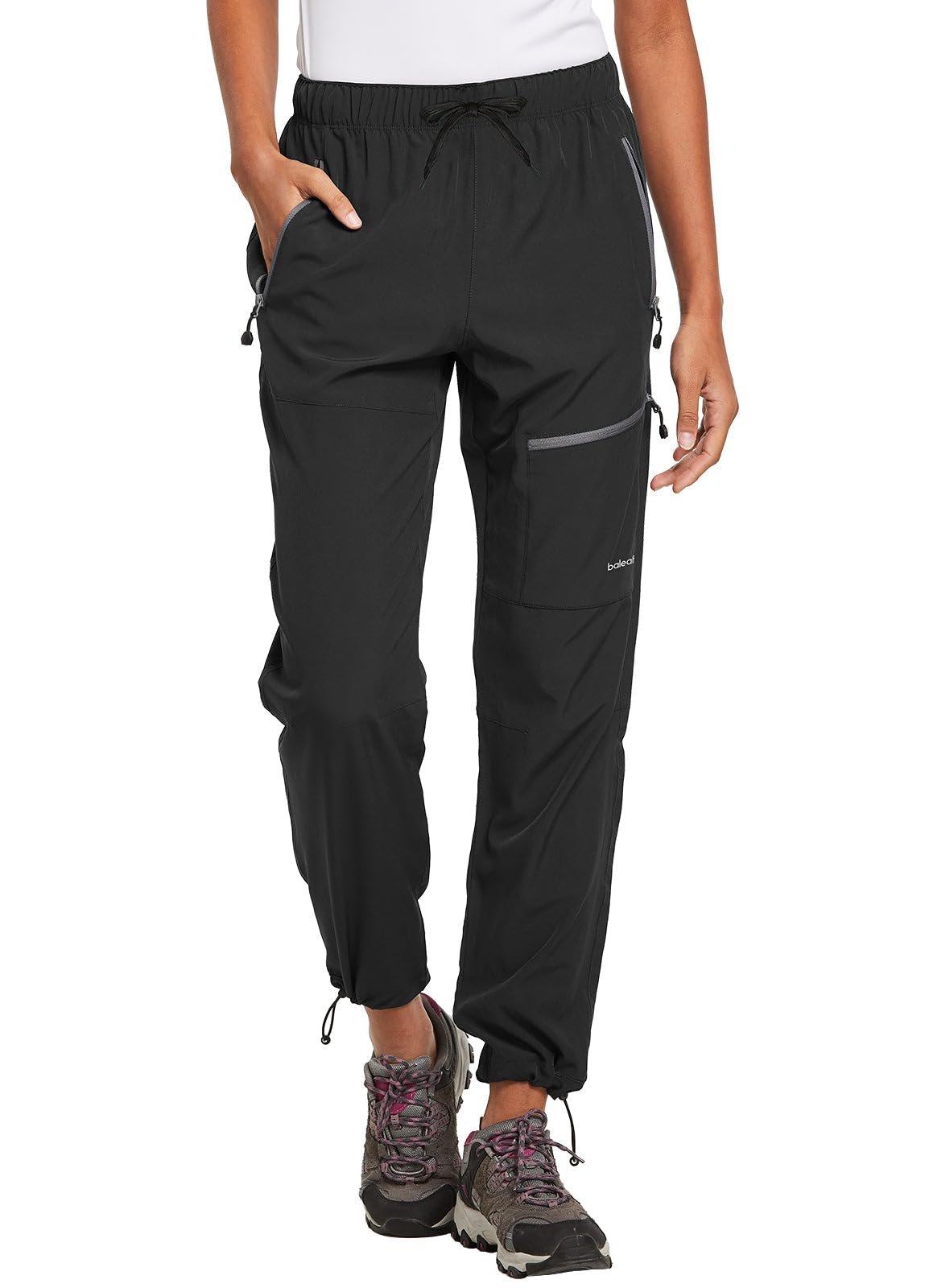 baleaf Women's Hiking Pants Quick Dry Lightweight Water Resistant Elastic Waist Cargo Pants for All Seasons