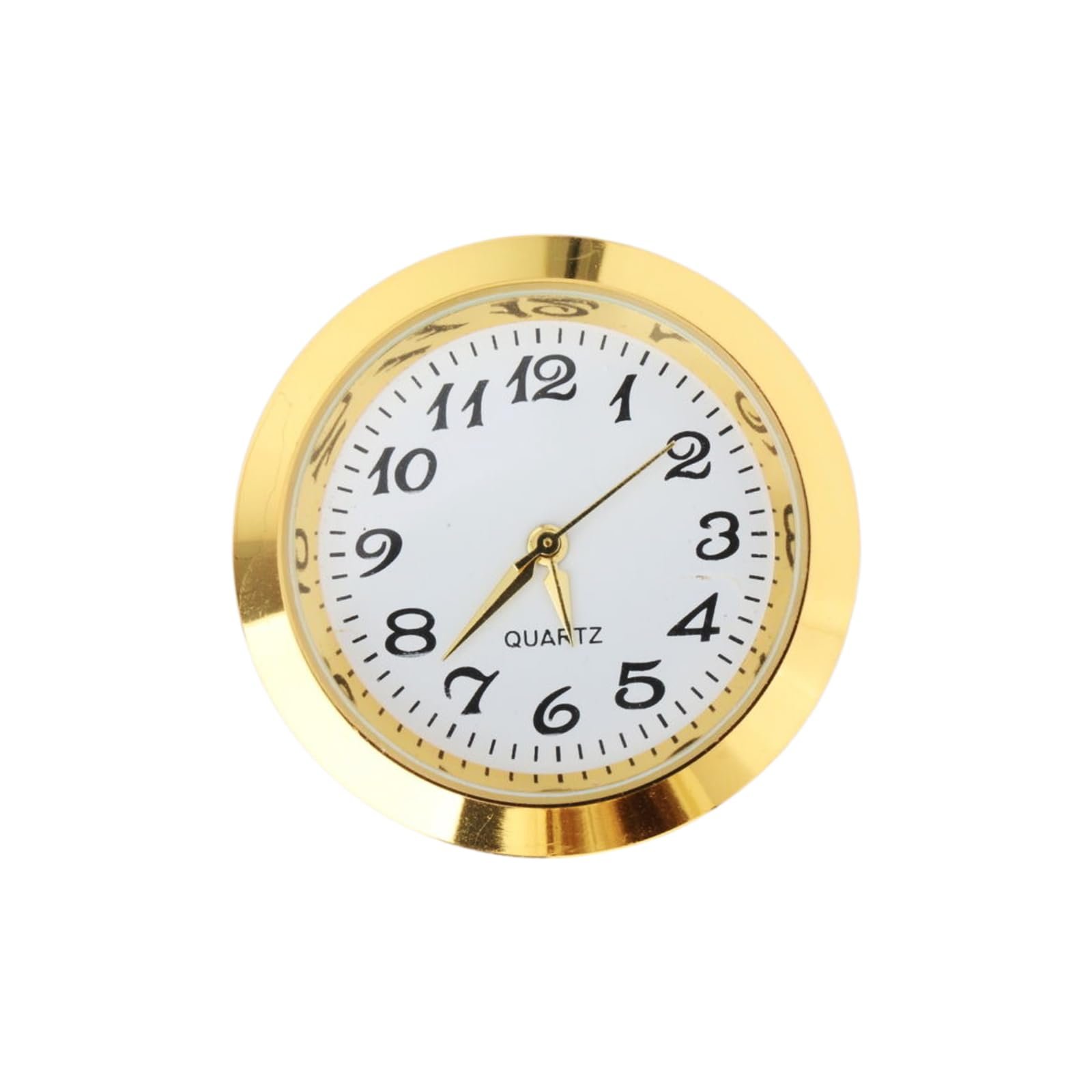 Fenteer 1-7/16 Inch (36 mm) Clock Insert Fit Diameter 1-3/8 Inch (35 mm) Hole, Arabic Numerals, Aureate