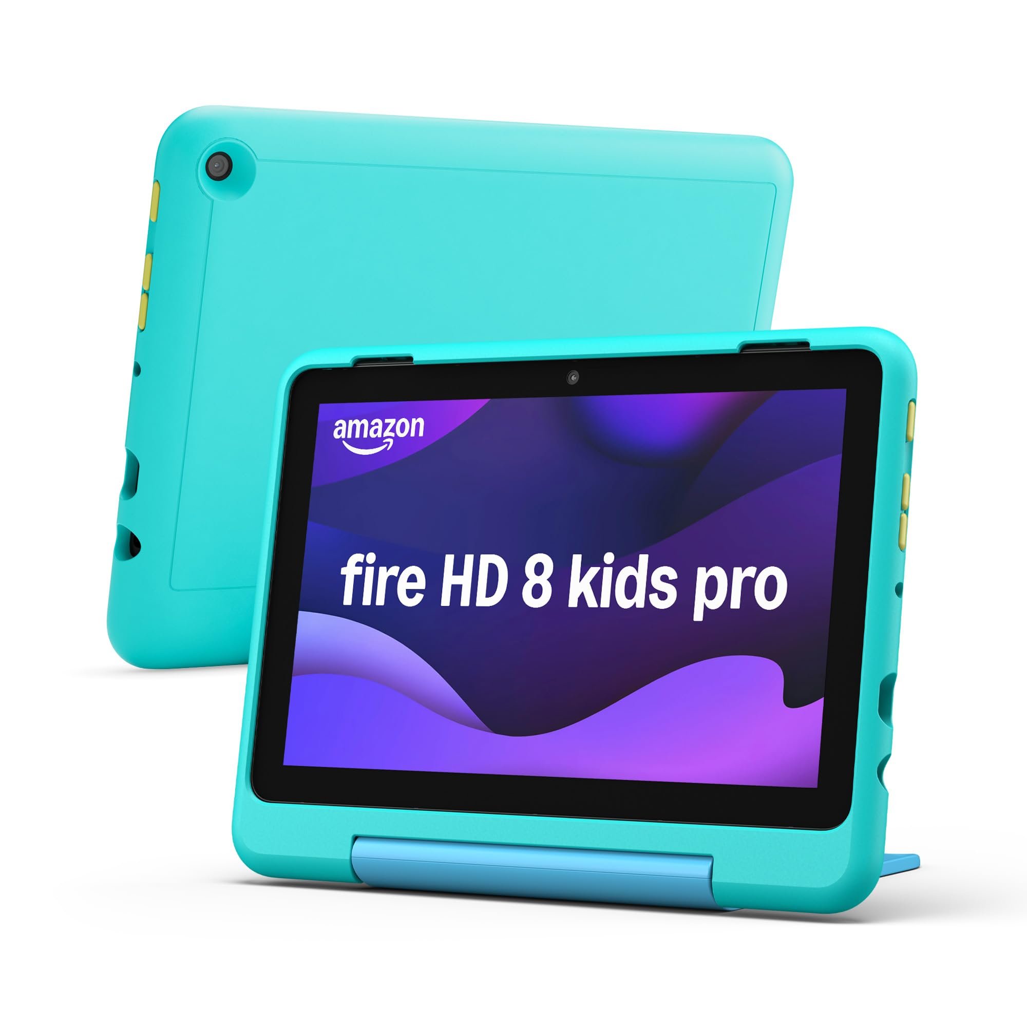 Amazon Fire HD 8 Kids Pro tablet (newest model), ages 6-12. Bright 8" HD screen, includes ad-free content, parental controls, 13-hr battery, slim case for older kids, 32GB, Hello Teal
