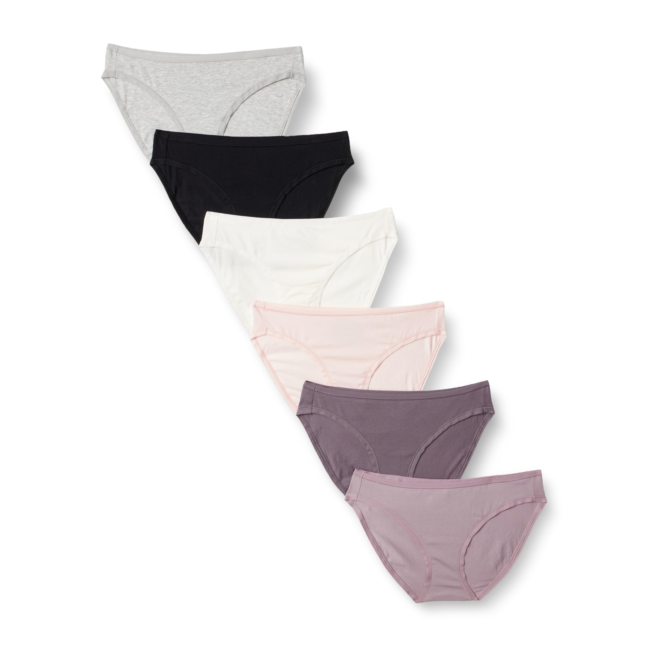 Amazon Essentials Women's Cotton Bikini Brief Underwear (Available in Plus Size), Multipacks