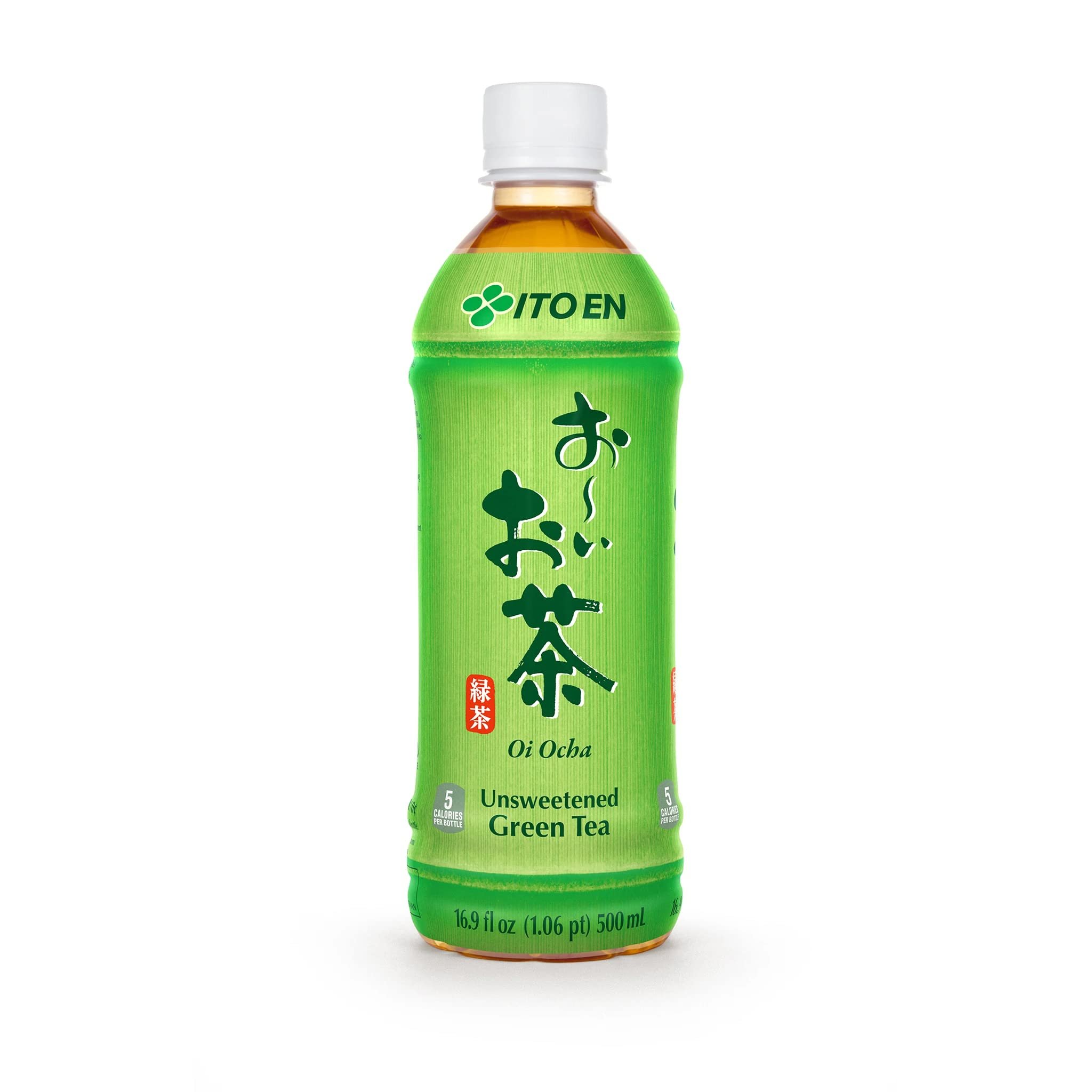 Ito En Oi Ocha Green Tea, Unsweetened, Pack of 12, 16.9 Ounce