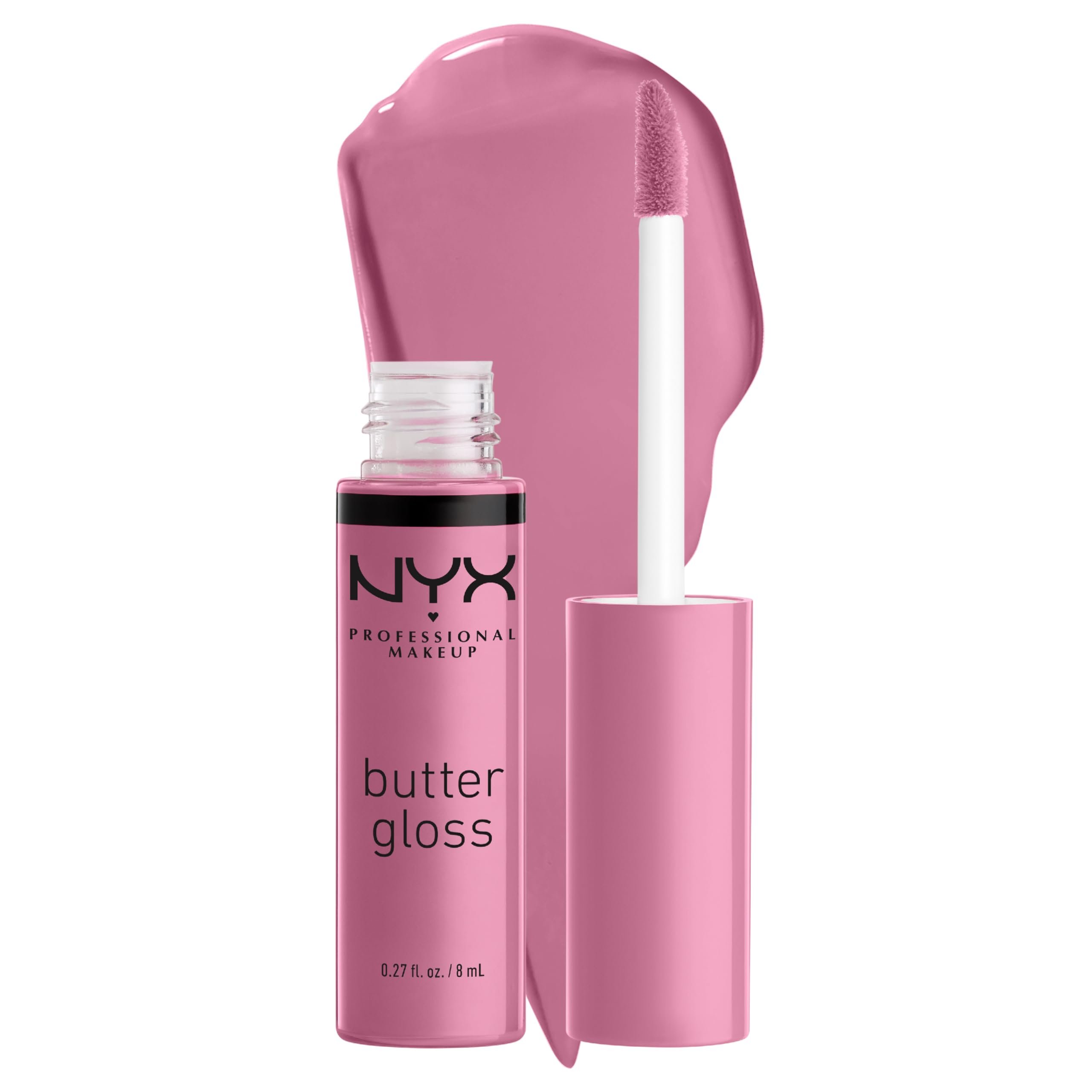 NYX PROFESSIONAL MAKEUP Butter Gloss, Non-Sticky Lip Gloss - Eclair (Pink)
