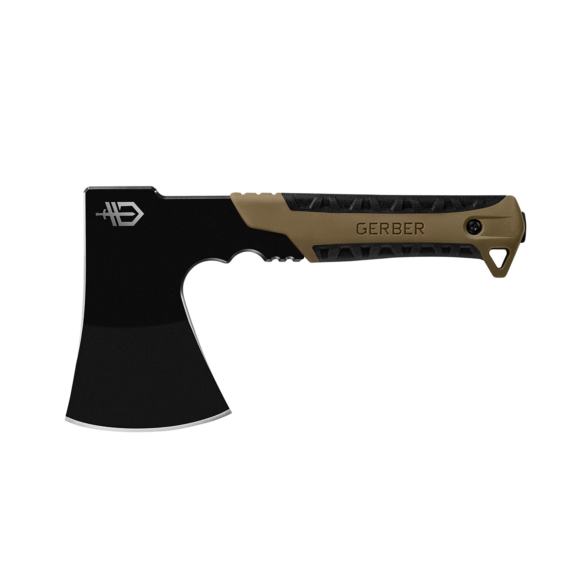 Gerber Gear Pack Hatchet - 3.5" Steel Blade Axe with Full Tang - Survival, Bushcraft and Camping Gear - with Mountable Nylon Sheath
