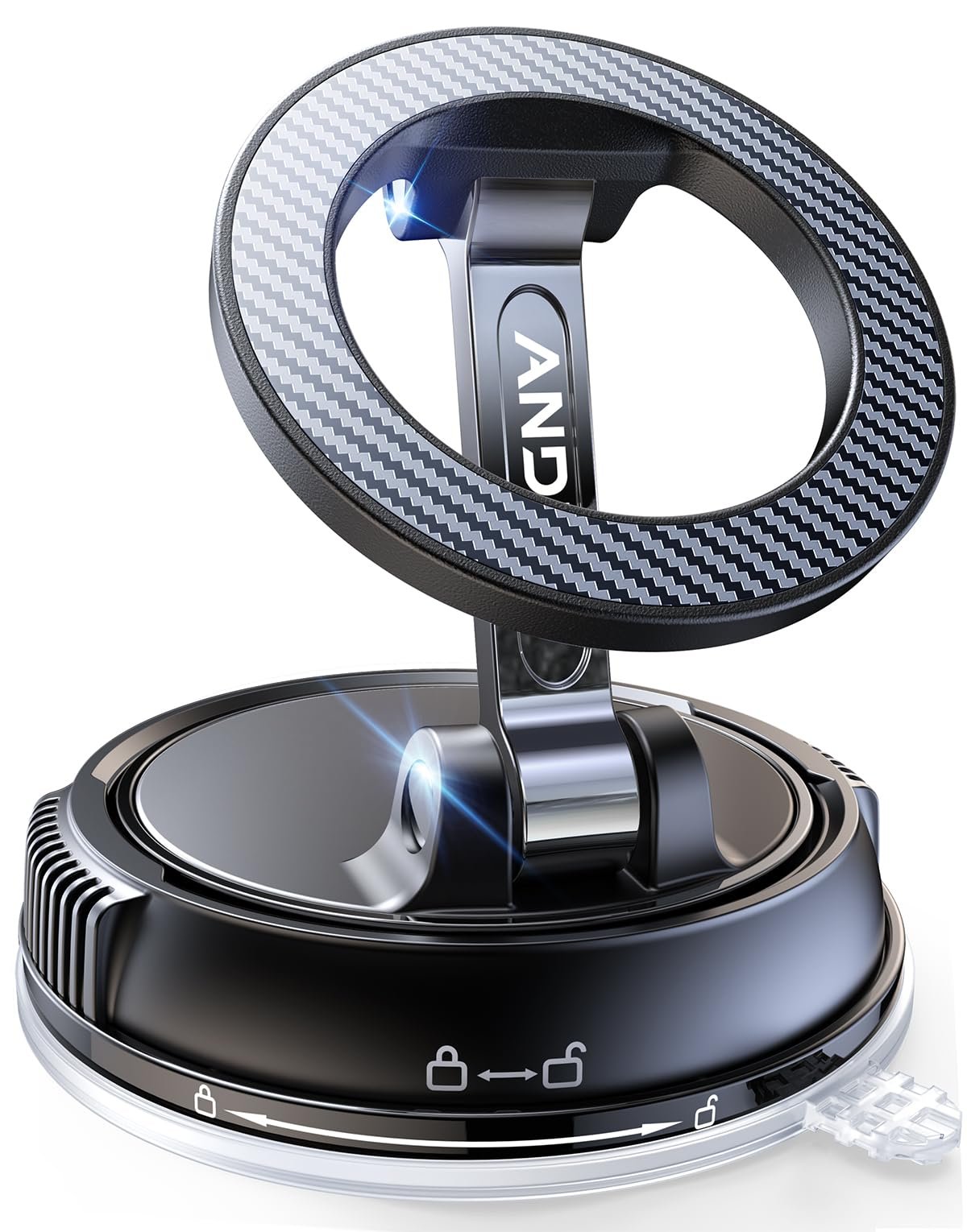 Car Phone Holder for Magsafe [78+LBS Strongest Suction & 2400gf Strongest Magnetic] 360° Adjustable Car Phone Mount, Phone Holders for Your Car for iPhone 16 Pro Max 15 14 13 12 Plus (Carbon Fiber)