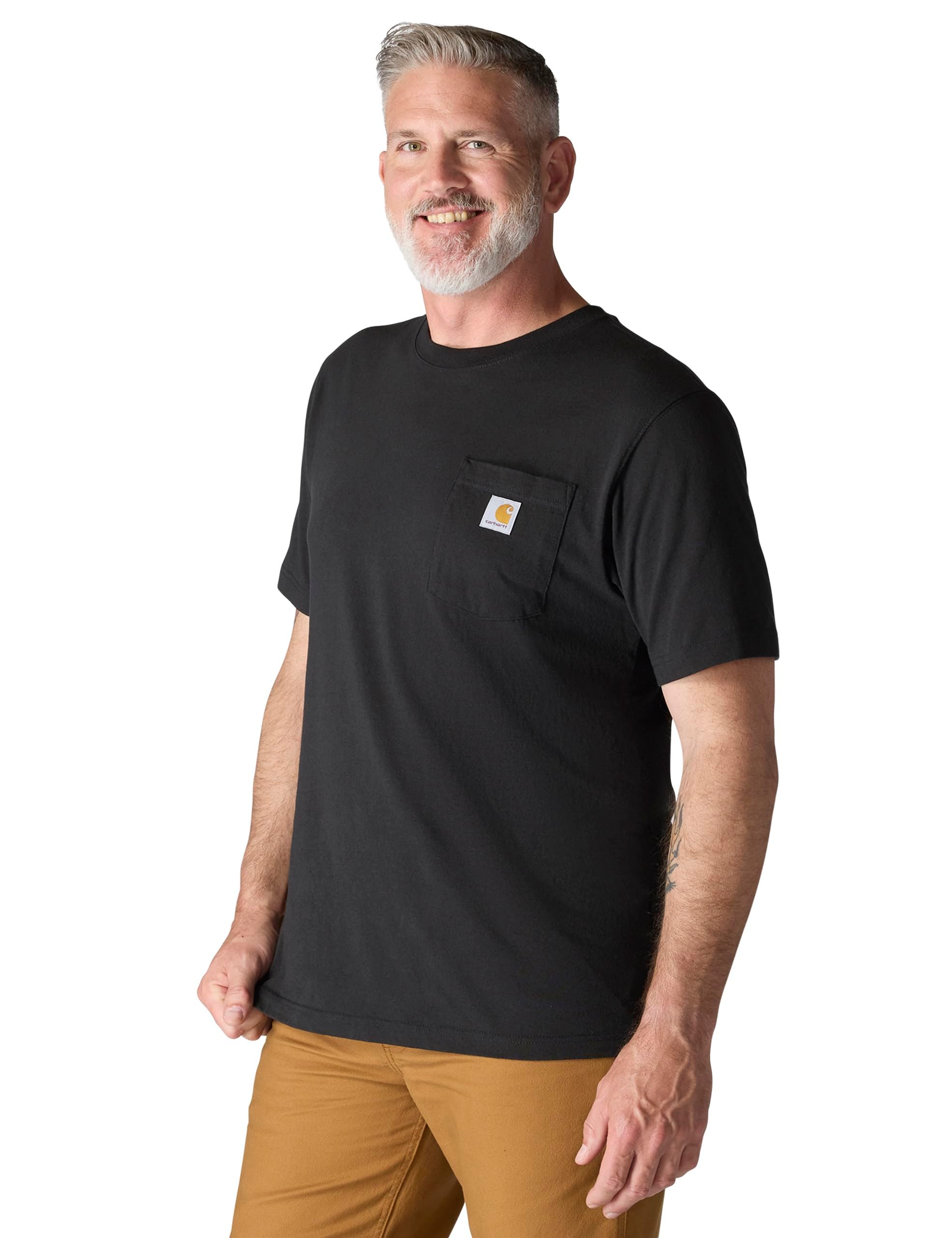 Carhartt Mens Loose Fit Heavyweight Short-Sleeve Pocket T-Shirt