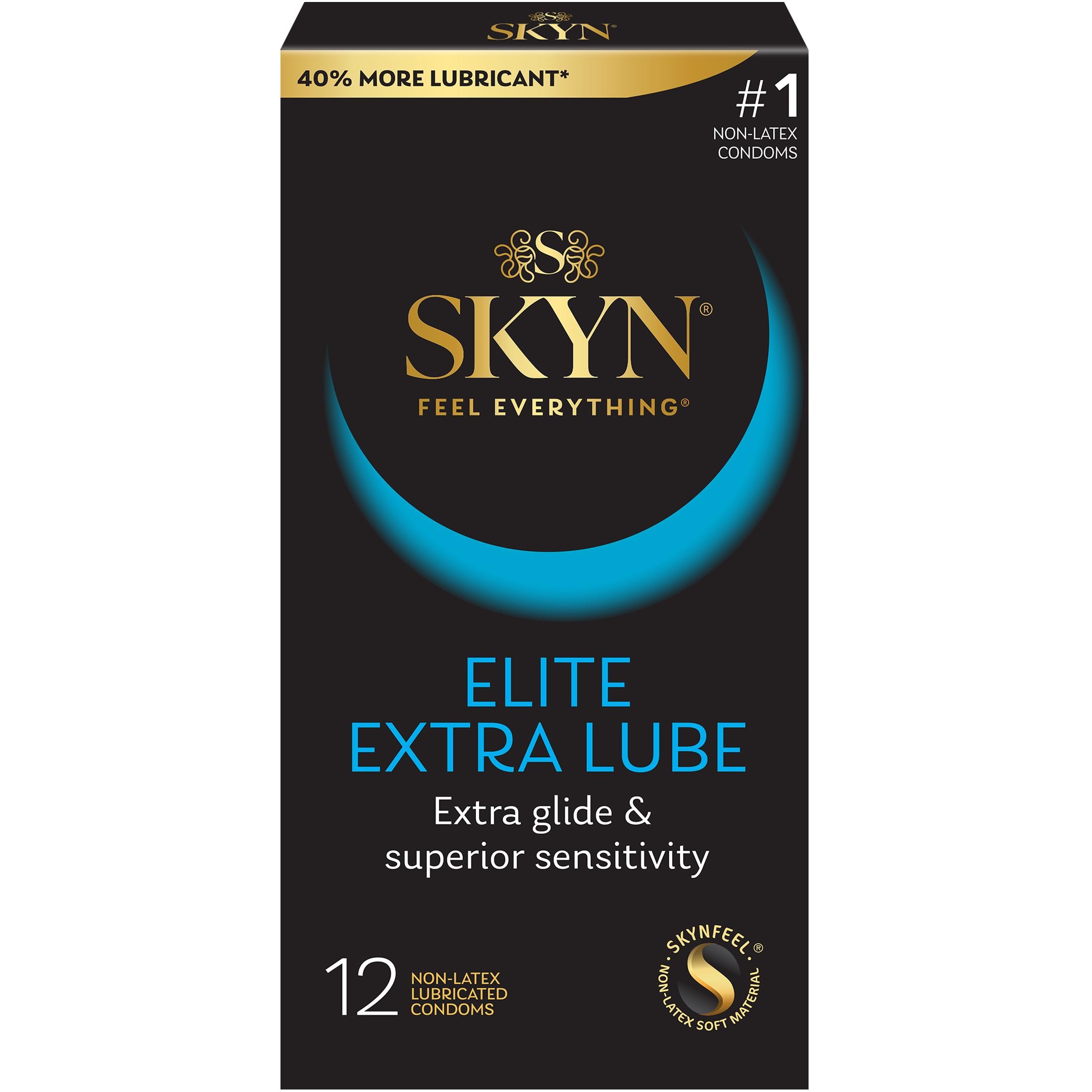 SKYN Elite Extra Lube Ultra-Thin Lubricated 12 Count and SKYN Non-Latex Lubricated Condoms 12 Count