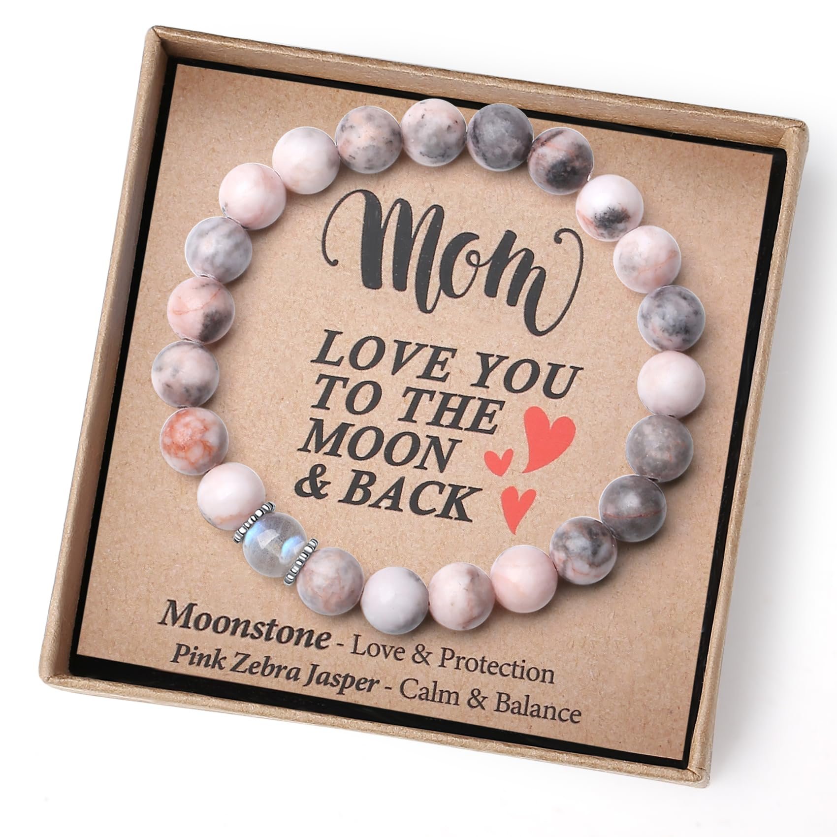 THEMEROL Unique Gifts for Mom - Handmade Crystal Bracelet with Meaning - Comes in Gift Box and Crystal Card