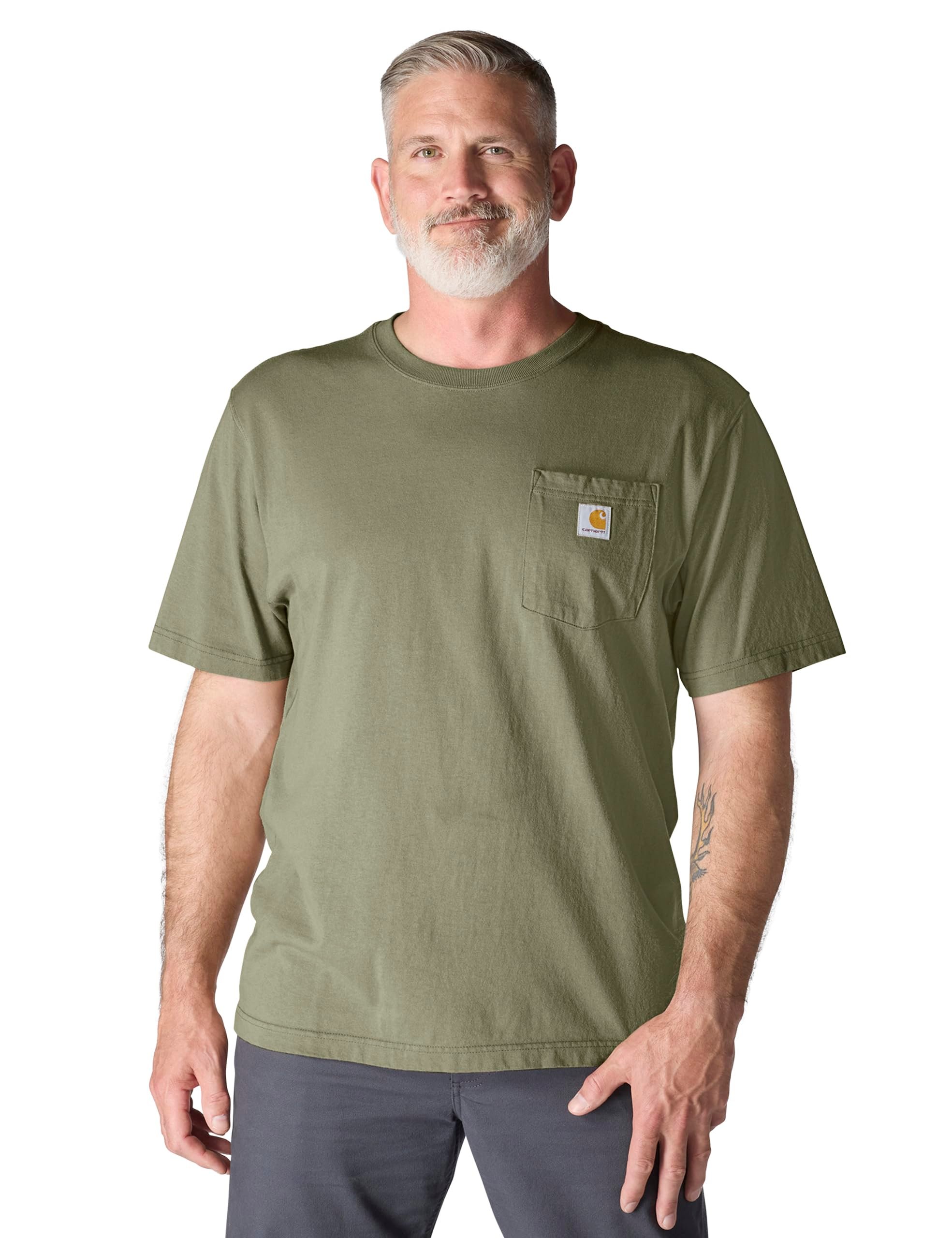 Carhartt Mens Loose Fit Heavyweight Short-Sleeve Pocket T-Shirt