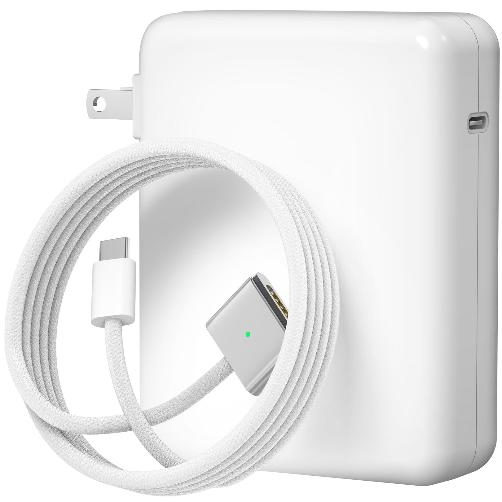 140W Charger for MacBook Pro 16 14 inch Mac Air 15 13 inch 2025 2024 2023 2022 2021 M1–M4【Original Quality】Type C Fast Charger Power Adapter & 6.6FT Type C to Magnetic 3 Cable LED Applicable 2021-2025
